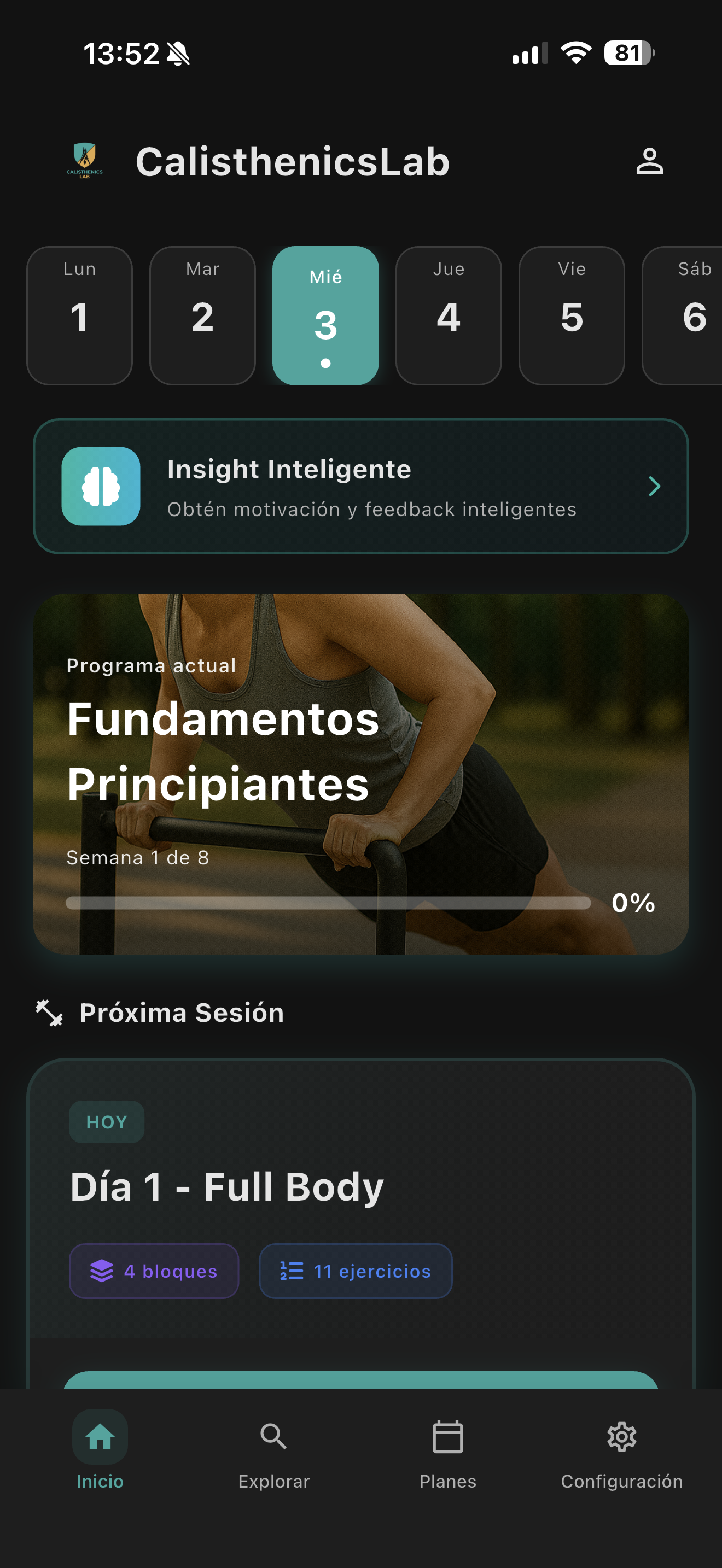 CalisthenicsLab App Screenshot 1