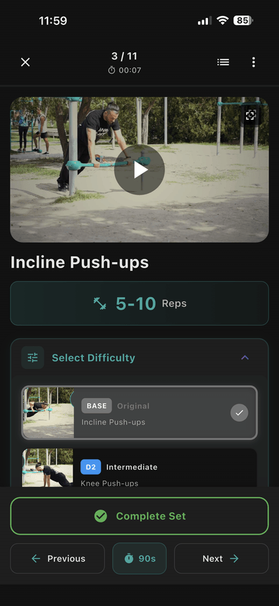 CalisthenicsLab App - Exercise details
